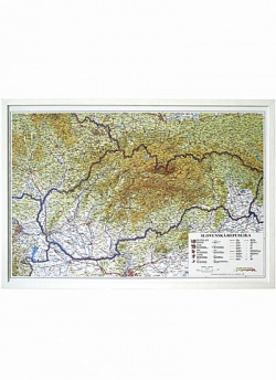 Všeobecnogeografická mapa Slovenská republika 1:500 000 - lamino, lištovaná