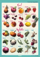 Nástenná tabuľa - Fruit and Vegetable