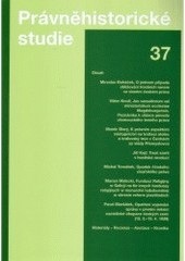 Právněhistorické studie 37 (Karel Malý)