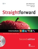 Straightforward 2nd Edition Intermediate Workbook + kľúč + CD (Waterman, J.)