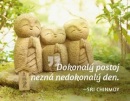 Magnet na lednici "Dokonalý postoj..." (Sri Chinmoy)