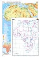 Afrika - všeobecnogeografická mapa + slepá mapa DUO (120x160 cm – 1:7300000), nástenná, fóliovaná, lištovaná