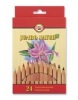 Pastelové ceruzky JUMBO NATUR, ryhované - 24 ks