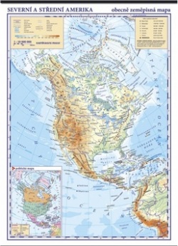 Severní Amerika fyzická mapa