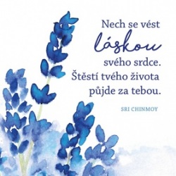 Korkový podtácek Nech se vést lásko (Sri Chinmoy)