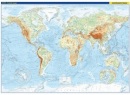 Svět nástěnná fyzická mapa