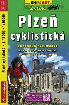 Plzeň cyklistická 1:18 000 - 1:40 000