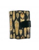 Dizajnová peňaženka - Zlaté pierka