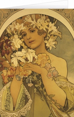 Blahoželanie Alfons Mucha – Flower