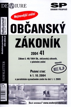 Občanský zákoník právní stav k 1.10.2004