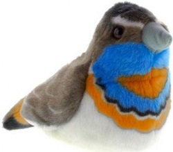 Hrajúci plyšový vtáčik - Modráčik