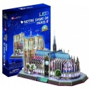 Puzzle 3D Notre Dame de Paris LED 144 dílků