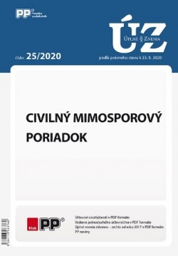 UZZ 25/2020 Civilný mimosporový poriadok