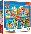 Puzzle Tlapková patrola Šťastný tým 4v1