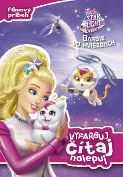 Barbie vo hviezdach Vyfarbuj, čítaj,  nalepuj (1. akosť) (Mattel)