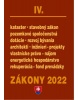 Zákony IV 2022 – stavebné zákony a predpisy