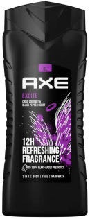 AXE Excite sprchový gél s vôňou kokosu, lístkových orieškov a karamelu XL 400ml