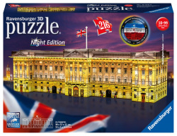 Puzzle nočná edícia 3D - Buckinghamský palác (216 dielikov)