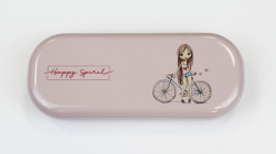 Happy Spirit Design: Púzdro na okuliare Dievča s bicyklom