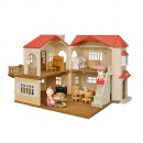 Darčekový set - Poschodový dom s červenou strechou A