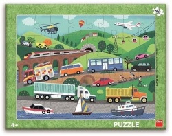 Puzzle - Dopravní prostředky deskové (40 dilků)