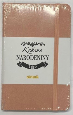 Stredný zápisník Journal - Krásne narodeniny ružový