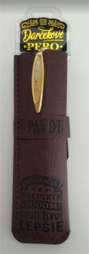 Darčekové pero v koženkovom púzdre - PAVOL