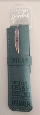 Darčekové pero v koženkovom púzdre - MILAN
