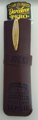 Darčekové pero v koženkovom púzdre - JOZEF