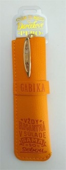 Darčekové pero v koženkovom púzdre - Gabika