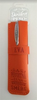 Darčekové pero v koženkovom púzdre - EVA