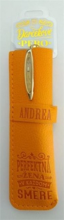 Darčekové pero v koženkovom púzdre - ANDREA