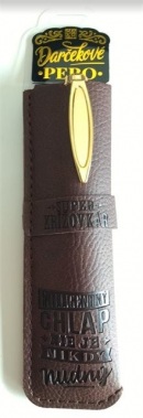 Darčekové pero v koženkovom púzdre - Super krížovkár