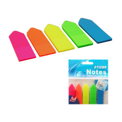 Blok lepiaci NEON záložka PVC 5 x 25 listov