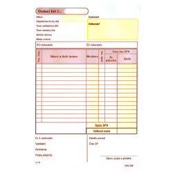 Dodací list A5 dvojfarebný samoprepisovací