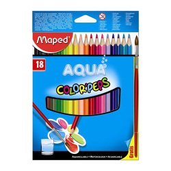 Maped akvarelové pastelky Color Peps trojhranné a štetec 18 ks