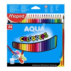 Maped akvarelové pastelky Color Peps trojhranné a štetec 24 ks