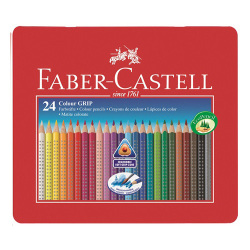 Pastelky Faber-Castell  Grip 1001 24 farieb v plechu