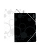 Odkladacia mapa chlopňová s gumou A4 čierna (Black&White)