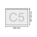 Obálka C5 transportná 240x160+20 mm 100 ks