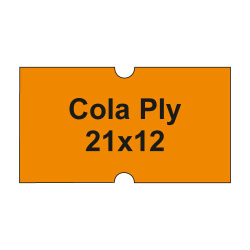 Etikety cien COLA PLY 21x12 hranaté 1250 etikiet