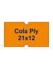 Etikety cien COLA PLY 21x12 hranaté 1250 etikiet