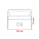 Obálky C6 114x162 mm samolepiace 50 ks