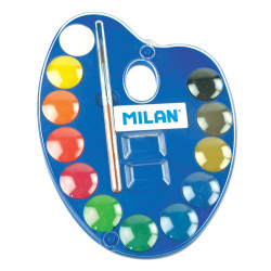 Vodové farby Milan paleta 12 ks farieb