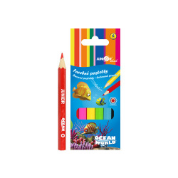 Junior farebné pastelky malé šesťhranné motív podmorský svet 6 ks