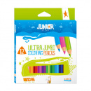Junior farebné pastelky Jumbo sada 12 ks
