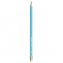 Ceruzka grafitová HB STABILO pencil 160 s gumou - svetlo modrá