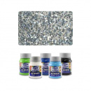 ACRILEX farba na textil, Glitter Silver (trblietavá strieborná) 37 ml