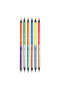 Milan obojstranné farebné trojhranné neónové a metalické ceruzky 6 ks