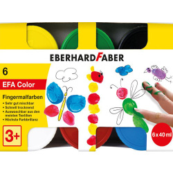Prstové farby EFA sada 6 základných farieb 40 ml